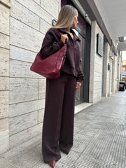 Felpa lumina brown felpata internamente