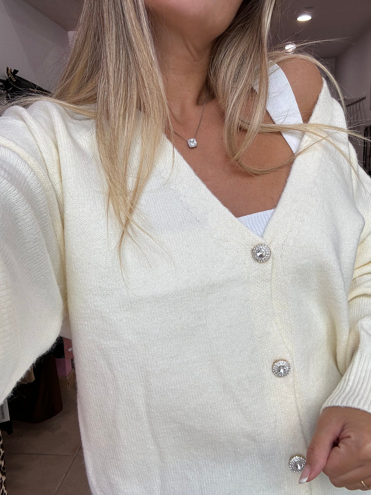 Cardigan gioiello