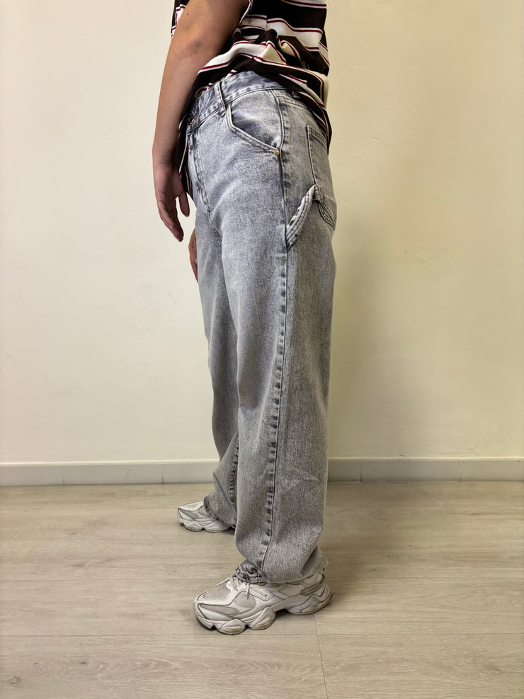 Jeans baggy grigio