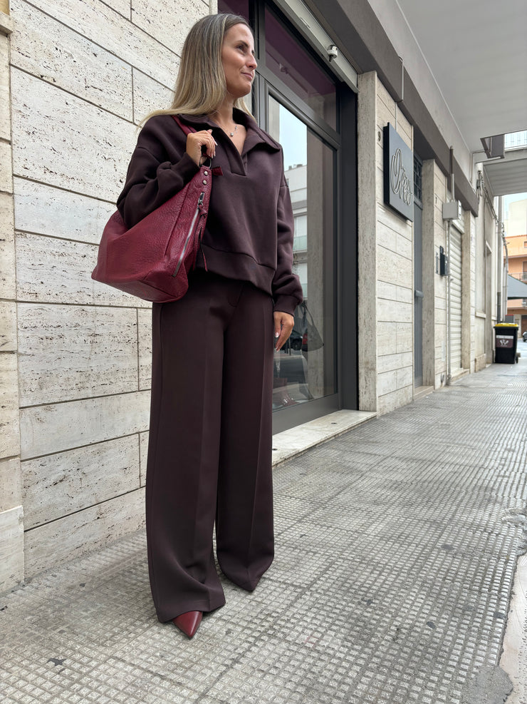 Pantalone a palazzo brown