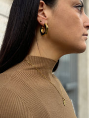 Cerchio esagono in acciaio inossidabile antiallergico gold