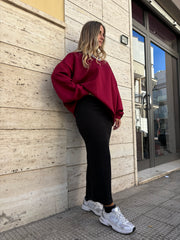 Felpa over lumina bordeaux