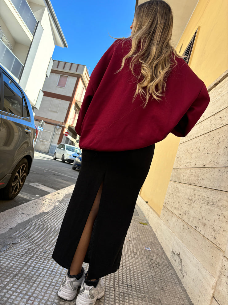 Felpa over lumina bordeaux