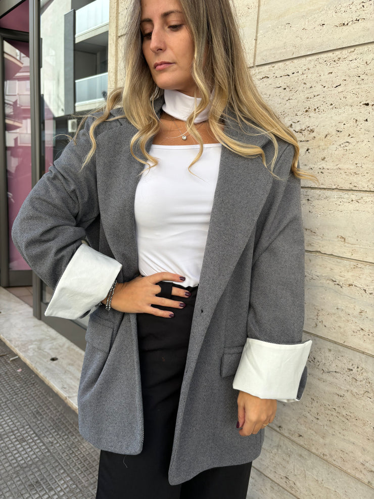 Blazer risvolta alla manica