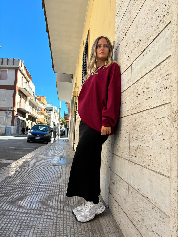 Felpa over lumina bordeaux
