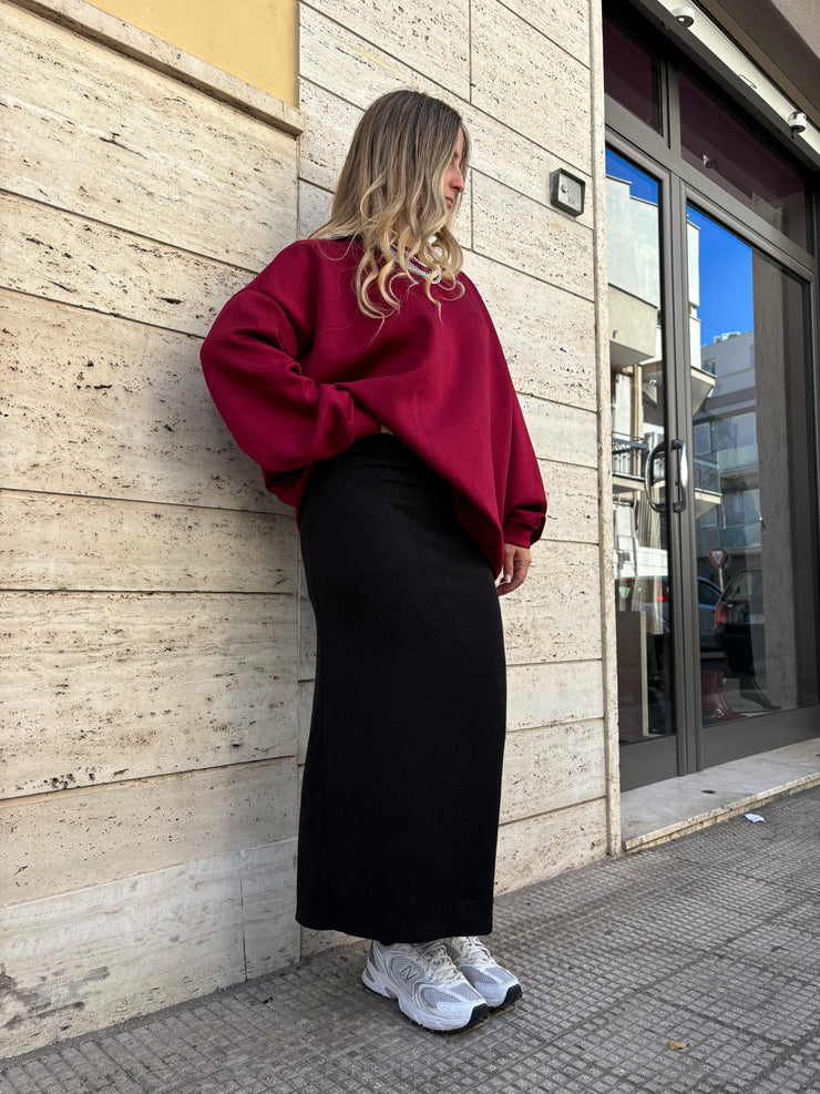 Felpa over lumina bordeaux