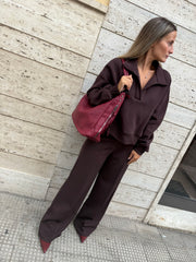 Pantalone a palazzo brown