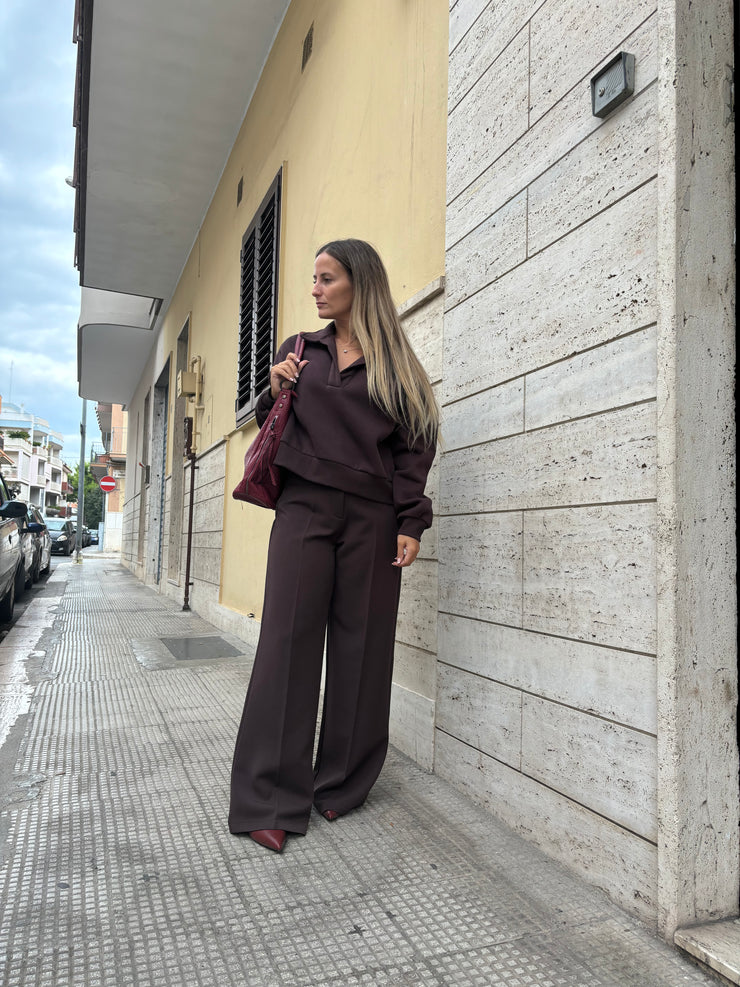Pantalone a palazzo brown