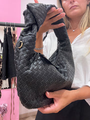 Borsa nodo bottega veneta nera