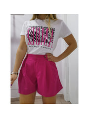 SHORT CARAMELLA GESSATO